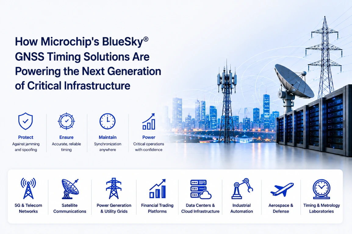 Microchip BlueSky GNSS timing solutions for critical infrastructure