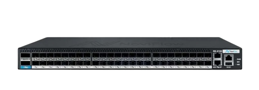 NoviSwitch 2150 front panel showing the full port row