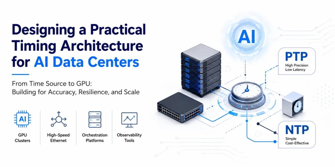 Timing architecture for an AI data center