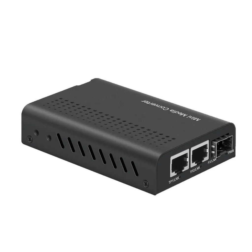 [EN-MC-SFP2RJ45] Unmanaged Media Converter Dual 10/100/1000 Copper to SFP based