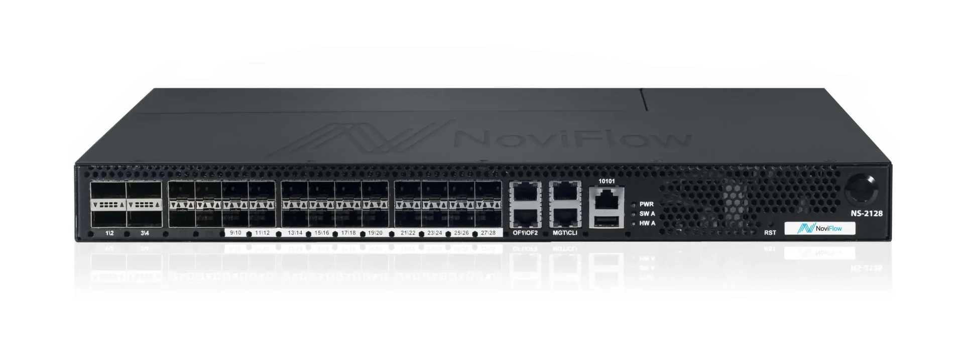 NoviSwitch 2128M  (4x40GE & 24x10GE SFP/SFP+): MACSEC, AC, F2B, Ext. TCAM, Fully licensed for NoviWare