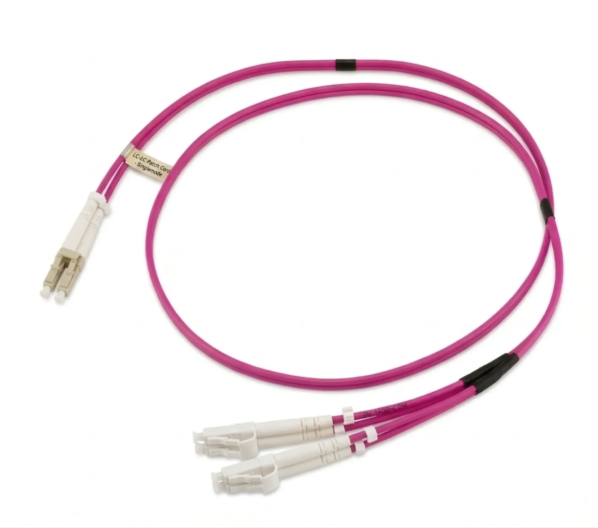 [EN-Y2LC4LC-OM4-4M] Y LC cable, 2x LC fibers to 4x LC Fibers, OM4, Breakout length,0.5m. 4m.