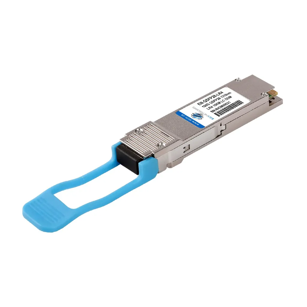[EN-QSFP28-LR4-DR] Dual Rate Ethernet/OTU 100G LR4 QSFP28 xcvr, SMF, 10Km, HS design