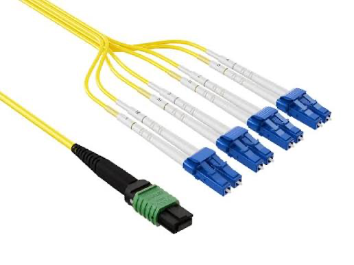 [EN-MTP4LC03SM] Breakout Cable MTP Female to 4 DLC/UPC 8F, SMF, type B, 3m