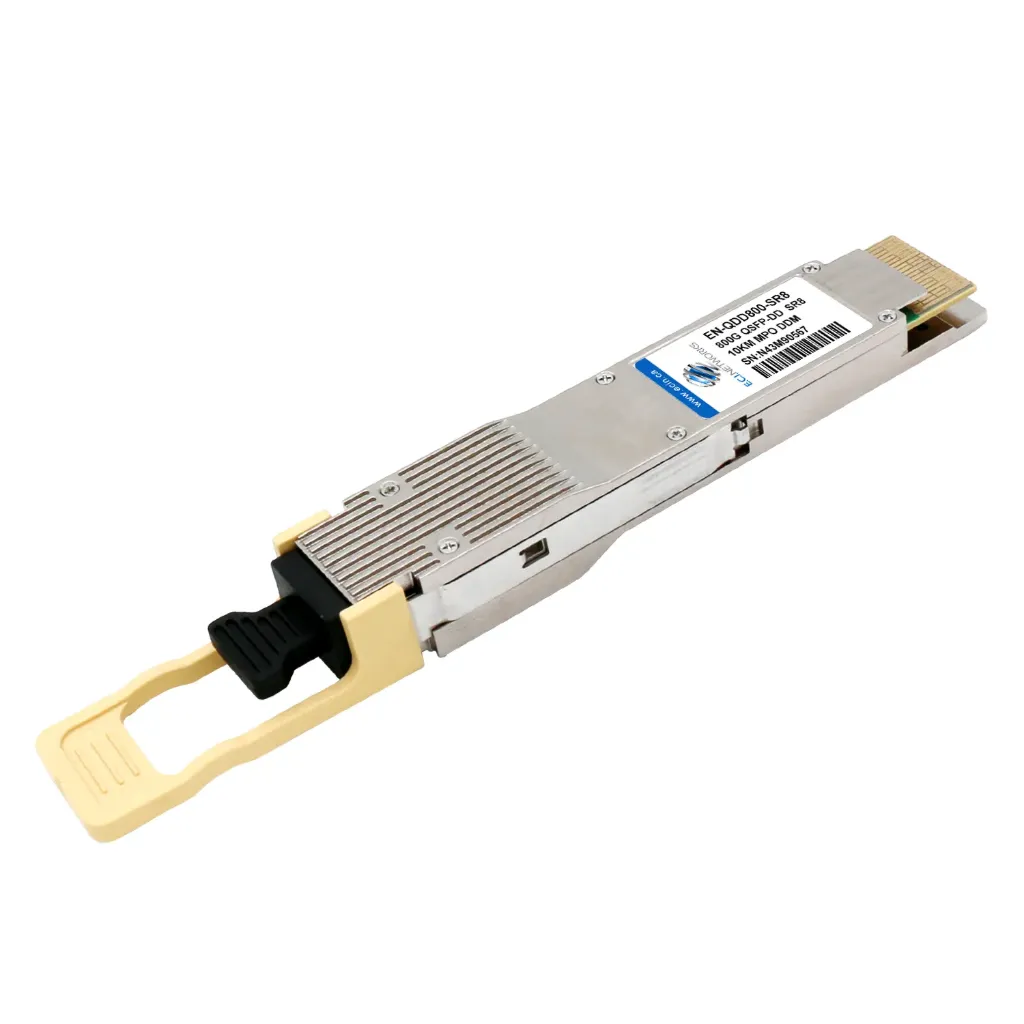 [EN-QDD800-SR8] 800G SR8 QSFP-DD Transceiver, PAM4 850nm, 50m, MTP/MPO-16 MMF